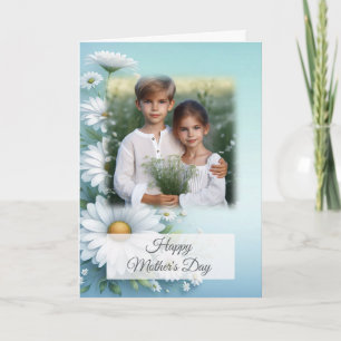 White Daisies Happy Mother’s Day Card with Photo