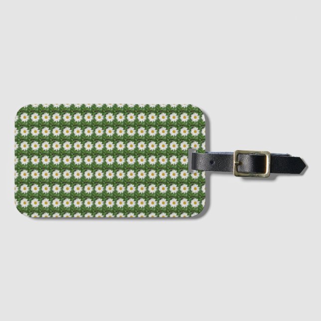 White Daisies  Luggage Tag (Front Horizontal)