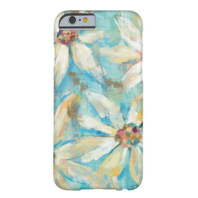 White Daisies on Blue Case-Mate iPhone Case (Back)