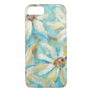 White Daisies on Blue iPhone 8/7 Case