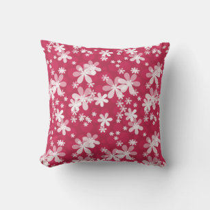 White daisies throw pillow