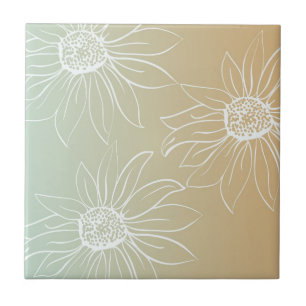 White Daisies Tile