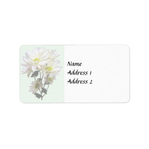 White Daisies Wedding Products Label