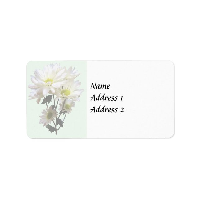 White Daisies Wedding Products Label (Front)
