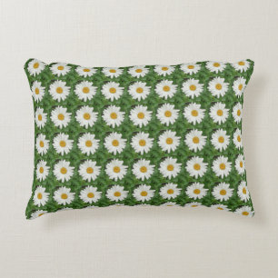 White Daisy  Accent Pillow
