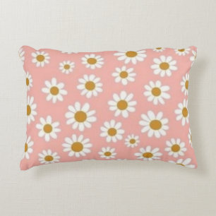 White Daisy Accent Pillow