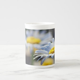 White daisy and its meaning bone china mug