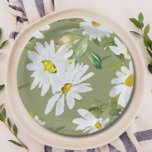 White Daisy | Baby Shower Summer floral bloom Paper Plate<br><div class="desc">This summer garden white daisy baby shower paper plate is perfect for a summer/spring garden baby shower.</div>