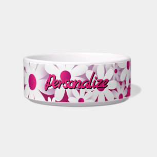 White Daisy Blossom Magenta Pink Floral Bloom Bowl