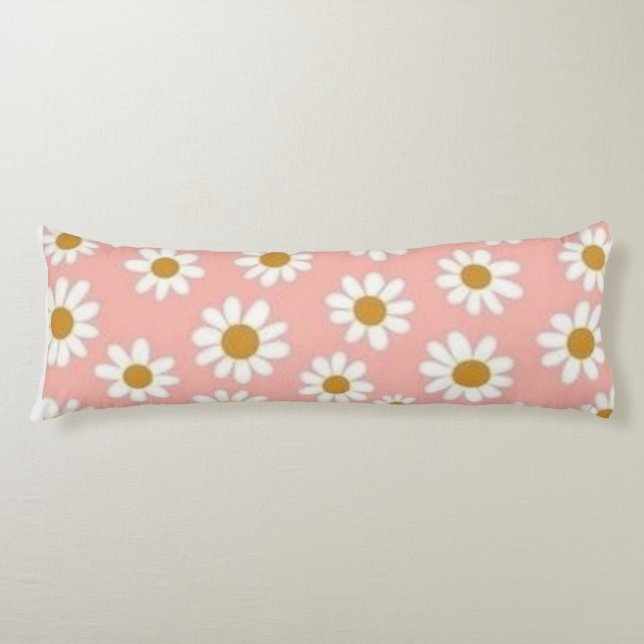 White Daisy Body Pillow (Front)