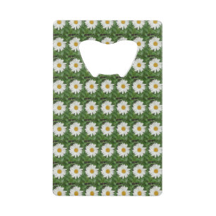 White Daisy Bottle Opener Credit Card Bottle Opener