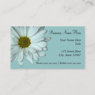 White Daisy Business Cards