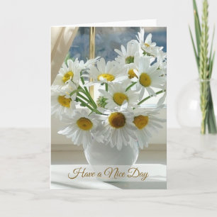 White daisy, chamomile Have a Nice Day Card