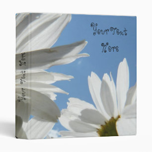 White Daisy Customizable Binder