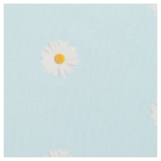 white daisy fabric (Close Up)