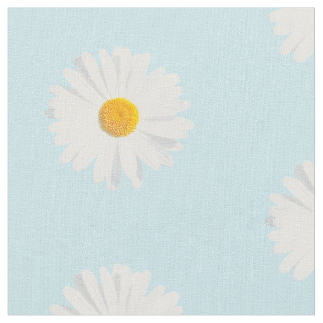 white daisy fabric (Close Up)