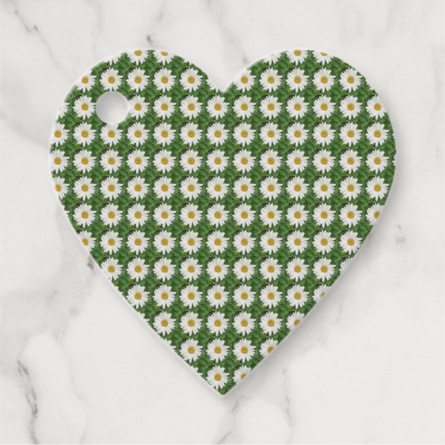 White Daisy  Favour Tags (Front)