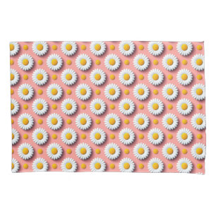 White Daisy Floral Pattern For Cozy Room Decor Pillowcase