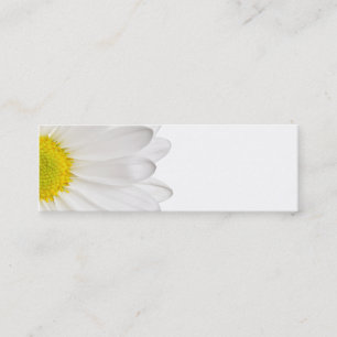 White Daisy Flower Background Customized Daisies Mini Business Card