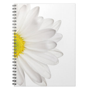 White Daisy Flower Background Customized Daisies Notebook