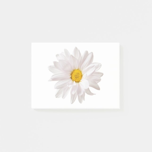 White Daisy Flower Design Floral Daisies Template Post-it Notes (Front)