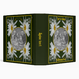 White Daisy Flower Frame Add Your Own Photo Binder