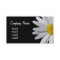 White Daisy Flower Shop Black Business Card