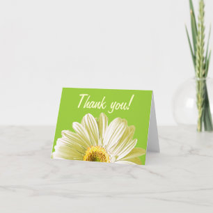 White Daisy Flower Thank You Or Custom Card