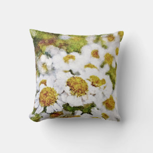 White Daisy Flowers #2 - Painting Art Pillow