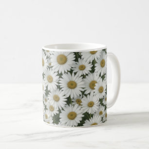 White Daisy Flowers Coffee Mug