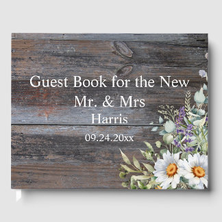 White Daisy Guest Book