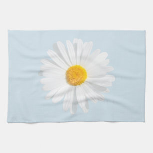 white daisy kitchen towel