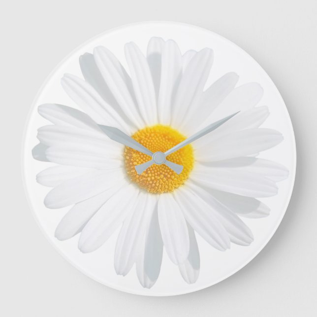 white daisy large clock (Front)