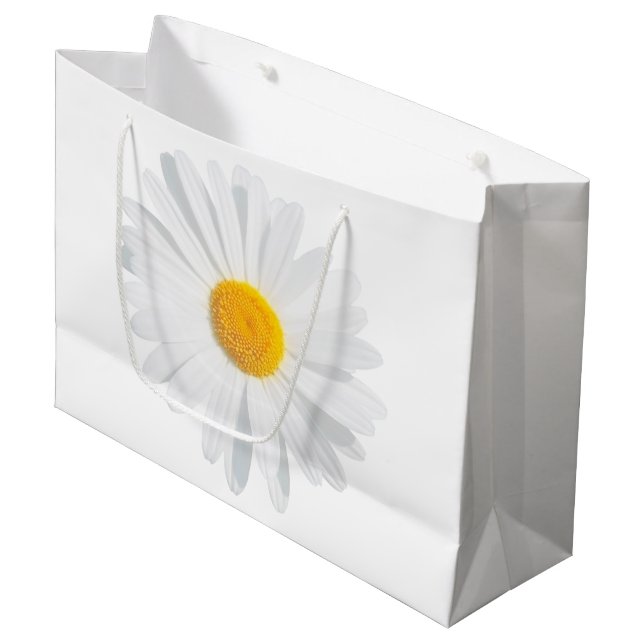 white daisy large gift bag (Front Angled)