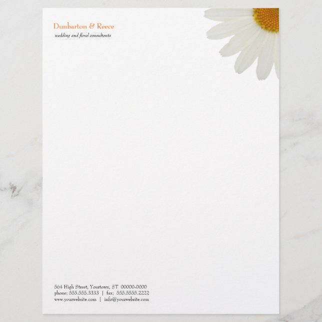 White Daisy Letterhead (Front)