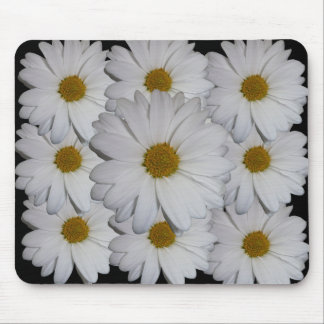 White Daisy Mouse Pad