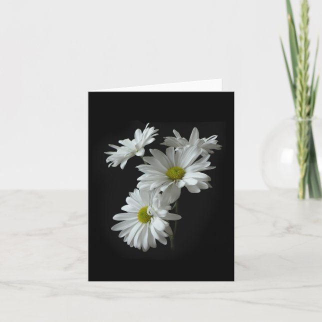 White Daisy Mums Note Card (Front)