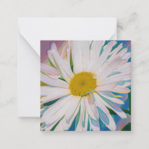 White Daisy on Soft Pastel Background Card