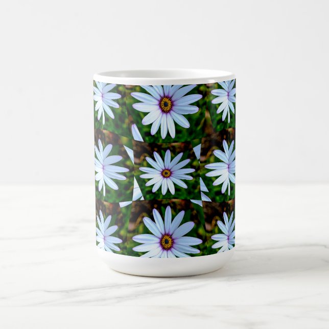 White Daisy Pattern Coffee Mug (Center)