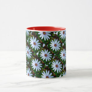 White Daisy Pattern Mug