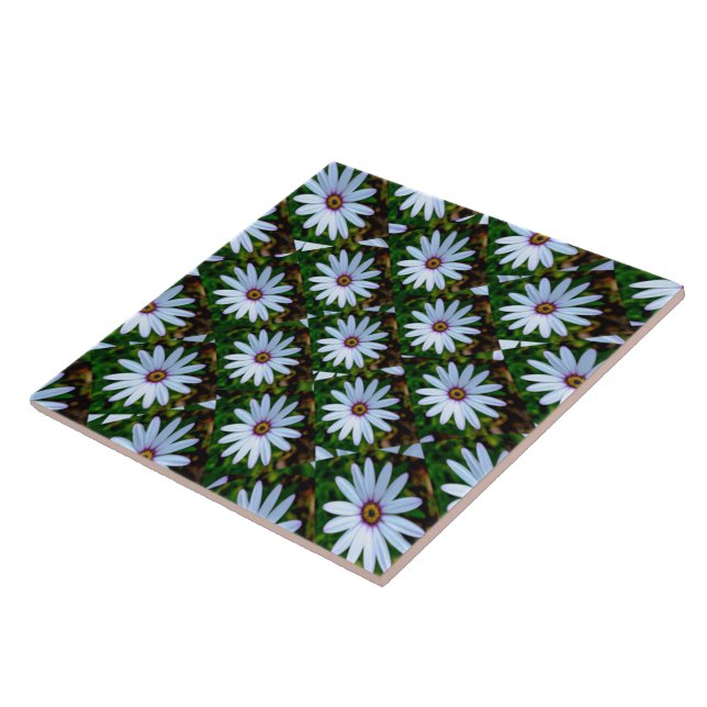 White Daisy Pattern Tile (Side)