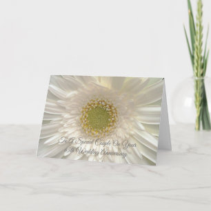White Daisy Personalised 65th Wedding Anniversary Card