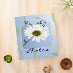 White Daisy Photo Album Binder