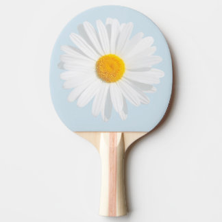 white daisy ping pong paddle
