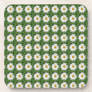 White Daisy Plastic Coaster