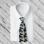 White Daisy Print Pattern Tie<br><div class="desc">This design was created through digital art. It may be personalized by clicking the customize button and changing the colour, adding a name, initials or your favourite words. Contact me at colorflowcreations@gmail.com if you with to have this design on another product. Purchase my original abstract acrylic painting for sale at...</div>