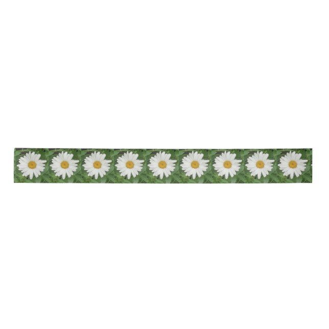 White Daisy Satin Ribbon (Front)