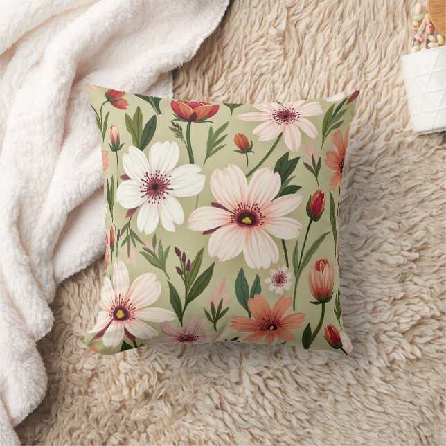  white daisy throw pillow (Blanket)