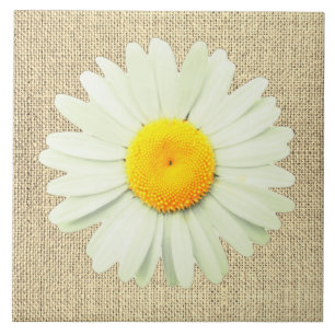 White Daisy Tile