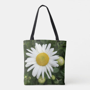 White Daisy Tote Bag